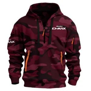Isuzu D-MAX Ute Exclusive Logo Hoodie Half Zipper QTUT160525A1ID - Maroon