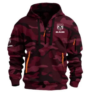 RAM Trucks Ute Exclusive Logo Hoodie Half Zipper QTUT160525A1RAM - Maroon