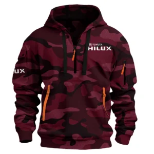 Toyota Hilux Ute Exclusive Logo Hoodie Half Zipper QTUT160525A1TH - Maroon