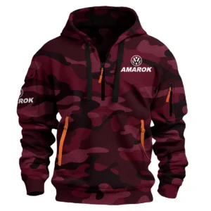 Volkswagen Amarok Ute Exclusive Logo Hoodie Half Zipper QTUT160525A1VA - Maroon