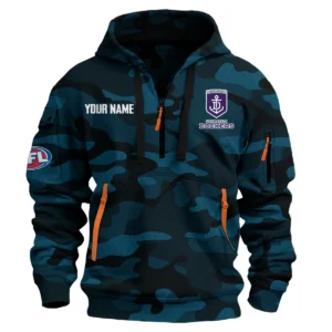 Fremantle Dockers Australian Football League Exclusive Logo Hoodie Half Zipper HOAFL080525A01FRE - Navy
