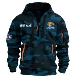 West Coast Eagles Australian Football League Exclusive Logo Hoodie Half Zipper HOAFL080525A01WCE - Navy