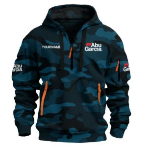 Abu Garcia Exclusive Logo Hoodie Half Zipper Fishing QTFS200525A1AG - Navy Blue
