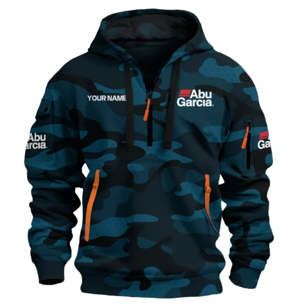 Abu Garcia Exclusive Logo Hoodie Half Zipper Fishing QTFS200525A1AG - Navy Blue