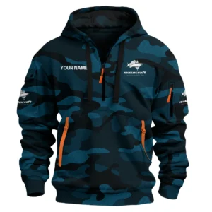 Makocraft Boats Exclusive Logo Hoodie Half Zipper Fishing QTFS200525A1MAB - Navy Blue