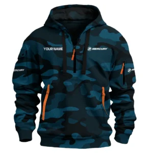 Mercury Marine Exclusive Logo Hoodie Half Zipper Fishing QTFS200525A1MCM - Navy Blue
