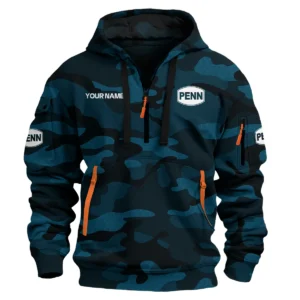 Penn Fishing Exclusive Logo Hoodie Half Zipper Fishing QTFS200525A1PES - Navy Blue