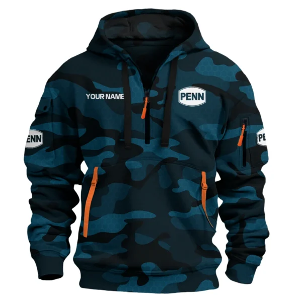 Penn Fishing Exclusive Logo Hoodie Half Zipper Fishing QTFS200525A1PES - Navy Blue