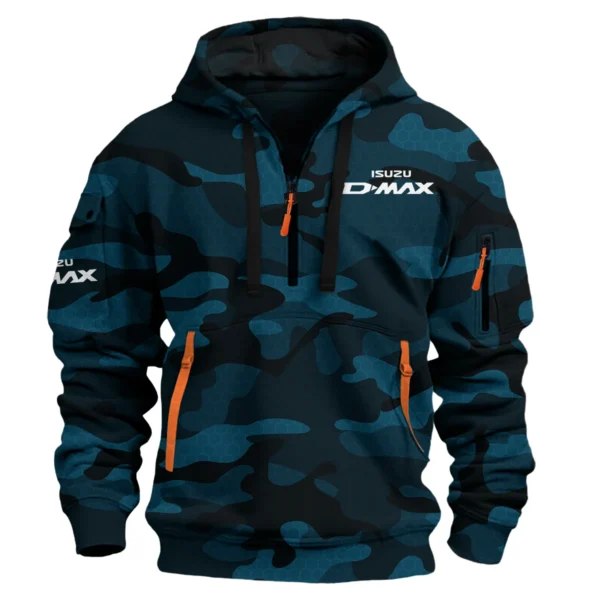 Isuzu D-MAX Ute Exclusive Logo Hoodie Half Zipper QTUT160525A1ID - Navy Blue