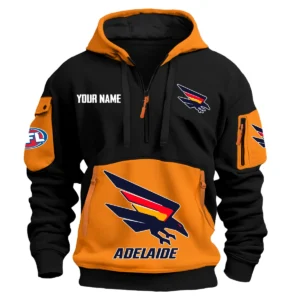 Adelaide Crows Australian Football League Exclusive Logo Hoodie Half Zipper HOAFL0090525A01ADEL - Orange