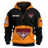 Essendon Bombers Australian Football League Exclusive Logo Hoodie Half Zipper HOAFL0090525A01ESS - Orange