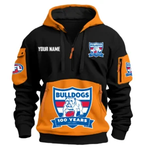 Western Bulldogs Australian Football League Exclusive Logo Hoodie Half Zipper HOAFL0090525A01WB - Orange
