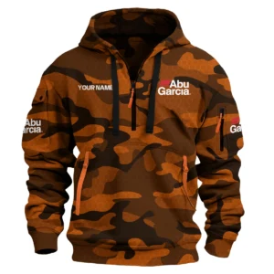 Abu Garcia Exclusive Logo Hoodie Half Zipper Fishing QTFS200525A1AG - Orange