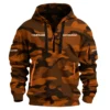 Bar Crusher Exclusive Logo Hoodie Half Zipper Fishing QTFS200525A1BCR - Orange