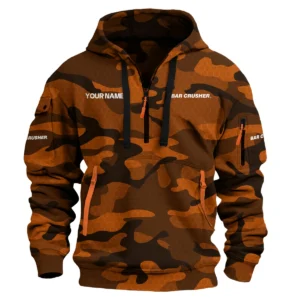 Bar Crusher Exclusive Logo Hoodie Half Zipper Fishing QTFS200525A1BCR - Orange