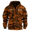Haines Hunter Exclusive Logo Hoodie Half Zipper Fishing QTFS200525A1HHT - Orange