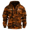 Humminbird Exclusive Logo Hoodie Half Zipper Fishing QTFS200525A1HUM - Orange