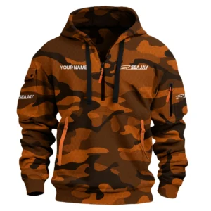 Sea Jay Exclusive Logo Hoodie Half Zipper Fishing QTFS200525A1SJB - Orange