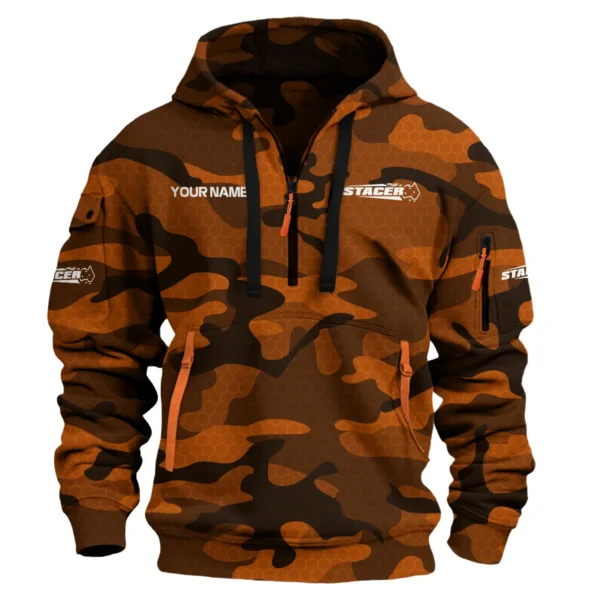 Stacer Exclusive Logo Hoodie Half Zipper Fishing QTFS200525A1STC - Orange