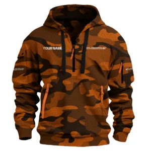 whittley boats Exclusive Logo Hoodie Half Zipper Fishing QTFS200525A1WHB - Orange
