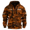Yellowfin Plate Exclusive Logo Hoodie Half Zipper Fishing QTFS200525A1YPB - Orange