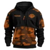 Harley-Davidson Motorcycles  Exclusive Logo Hoodie Half Zipper QTMT160525A2HD - Orange