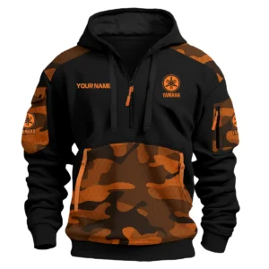 Yamaha Motorcycles  Exclusive Logo Hoodie Half Zipper QTMT160525A2YAM - Orange