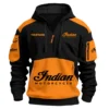 Indian Motorcycle Motorcycles  Exclusive Logo Hoodie Half Zipper QTMT160525A3IND - Orange