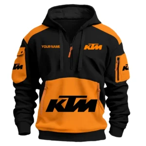 KTM Motorcycles  Exclusive Logo Hoodie Half Zipper QTMT160525A3KTM - Orange
