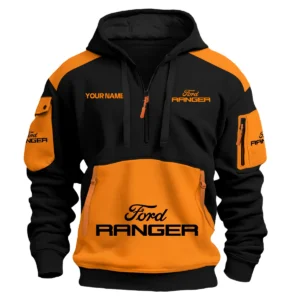 Ford Ranger Ute Exclusive Logo Hoodie Half Zipper QTUT160525A2FR - Orange