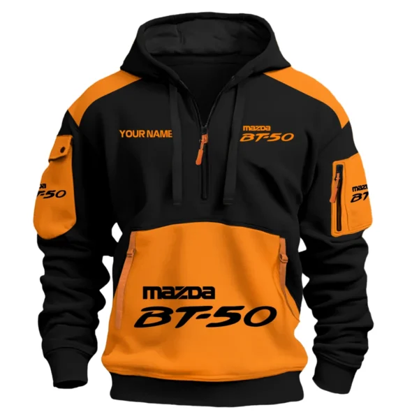 Mazda BT-50 Ute Exclusive Logo Hoodie Half Zipper QTUT160525A2MBT - Orange