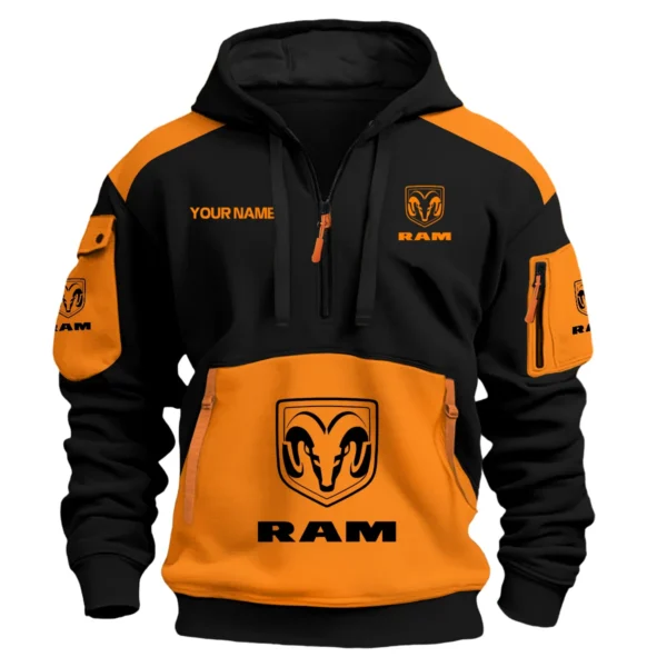 RAM Trucks Ute Exclusive Logo Hoodie Half Zipper QTUT160525A2RAM - Orange