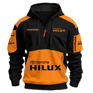 Toyota Hilux Ute Exclusive Logo Hoodie Half Zipper QTUT160525A2TH - Orange