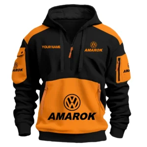 Volkswagen Amarok Ute Exclusive Logo Hoodie Half Zipper QTUT160525A2VA - Orange