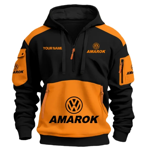 Volkswagen Amarok Ute Exclusive Logo Hoodie Half Zipper QTUT160525A2VA - Orange