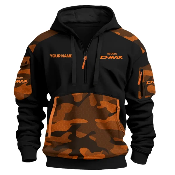 Isuzu D-MAX Ute Exclusive Logo Hoodie Half Zipper QTUT160525A3ID - Orange
