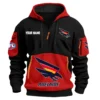 Adelaide Crows Australian Football League Exclusive Logo Hoodie Half Zipper HOAFL0090525A01ADEL - Red