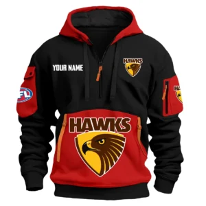 Hawthorn Hawks Australian Football League Exclusive Logo Hoodie Half Zipper HOAFL0090525A01HAW - Red