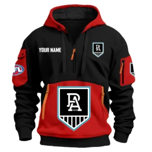 Port Adelaide Power Australian Football League Exclusive Logo Hoodie Half Zipper HOAFL0090525A01PORT - Red