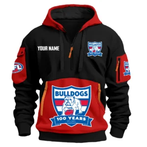 Western Bulldogs Australian Football League Exclusive Logo Hoodie Half Zipper HOAFL0090525A01WB - Red