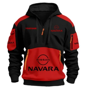 Nissan Navara Ute Exclusive Logo Hoodie Half Zipper QTUT160525A2NNA - Red