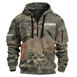 Yamaha Marine Fishing AU Exclusive Logo Hoodie Half Zipper HOFS060525AU2YMM - Tan