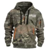 Yellowfin Plate Fishing AU Exclusive Logo Hoodie Half Zipper HOFS060525AU2YPB - Tan