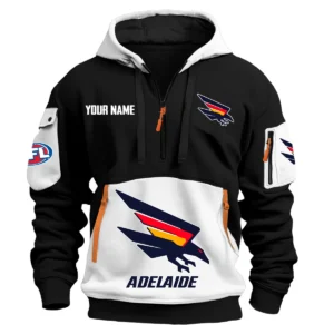 Adelaide Crows Australian Football League Exclusive Logo Hoodie Half Zipper HOAFL0090525A01ADEL - White