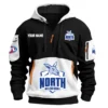 North Melbourne Kangaroos Australian Football League Exclusive Logo Hoodie Half Zipper HOAFL0090525A01NMFC - White