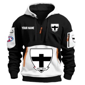 St Kilda Saints Australian Football League Exclusive Logo Hoodie Half Zipper HOAFL0090525A01STK - White
