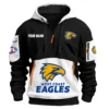 West Coast Eagles Australian Football League Exclusive Logo Hoodie Half Zipper HOAFL0090525A01WCE - White