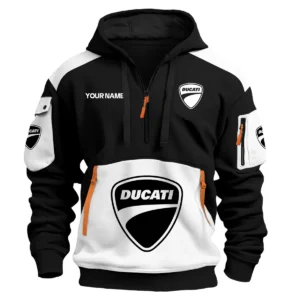 Ducati Motorcycles  Exclusive Logo Hoodie Half Zipper QTMT160525A3DUC - White