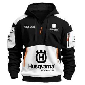 Husqvarna Motorcycles  Exclusive Logo Hoodie Half Zipper QTMT160525A3HUS - White