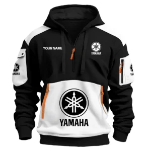 Yamaha Motorcycles  Exclusive Logo Hoodie Half Zipper QTMT160525A3YAM - White